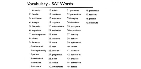 SAT Vocabulary Quizzes, Sat vocabulary Trivia, Sat vocabulary Questions